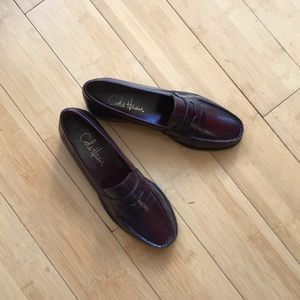 Cole Haan burgundy penny loafer shoes size 6